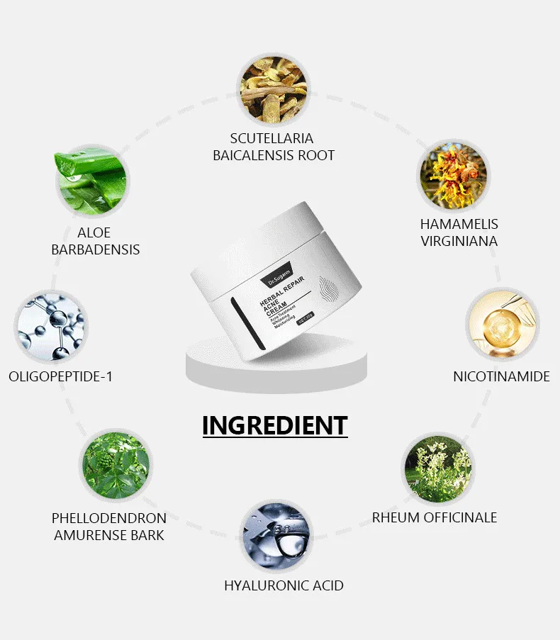 Дневной крем для лица Уход за кожей травяной ремонт лечение от прыщей