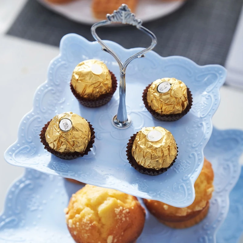 

Detachable Cake Stand European Style 3 Tier Pastry Cupcake Fruit Plate Serving Dessert Holder Wedding Decor