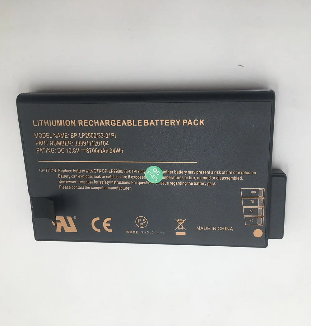Аккумулятор для ноутбука BP-LP2900/33-01PI 338911120104 BP-LC2600/33-01S1 Getac S400 X500 V100 V1010 V200 10 8 V 8700mAh 94Wh -