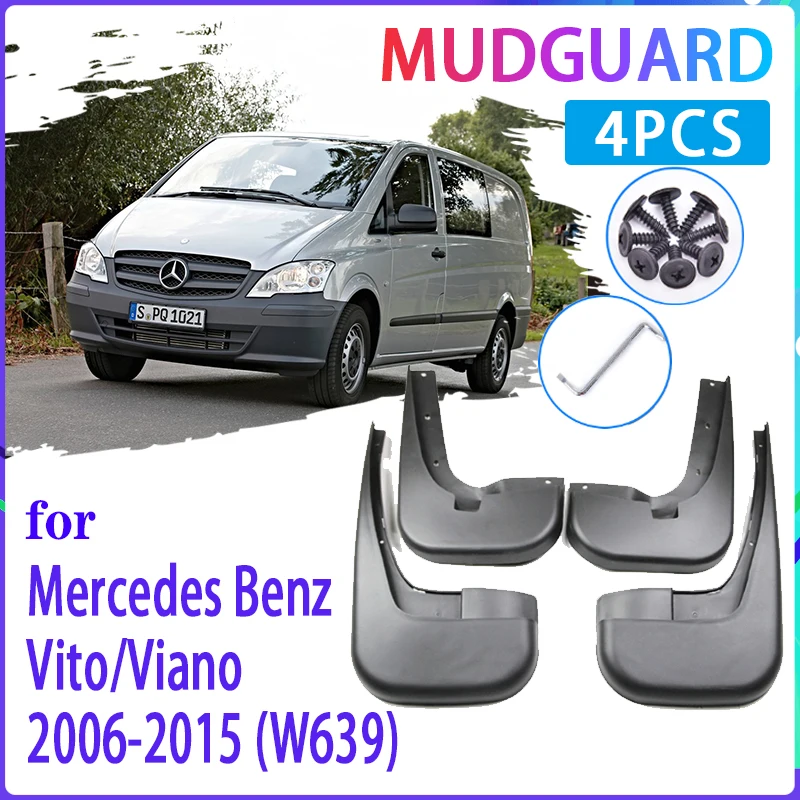 

4 PCS Car Mud Flaps for Mercedes Benz Vito Viano 2006~2015 W639 Mudguard Splash Guards Fender Mudflaps Auto Accessories