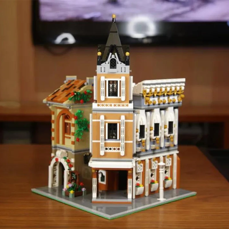 

Конструктор «Город, улица, архитектура», серия «послеобеденный чай», ресторан, чайная модель, сборка ресторана, 3039 деталей, детали для сборк...