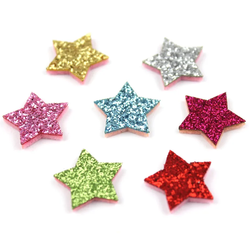 70 шт. 2 см блестящие аппликации в форме звезды из фетра для детского творчества