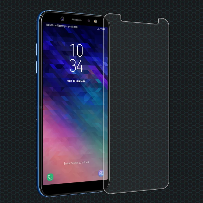 Прозрачное закаленное стекло для Samsung Galaxy A6 2018 Plus 2018|Защитные стёкла и плёнки
