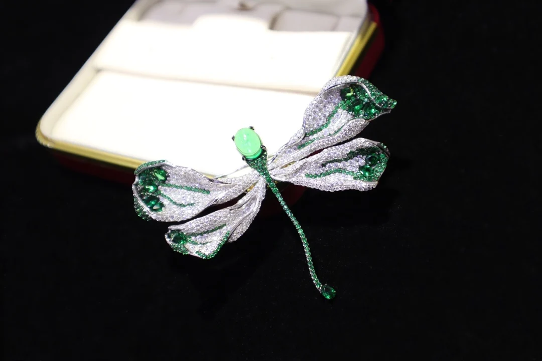 New Handmade Dragonfly Brooch Three Colors Same Price S925 Silver Inlaid With Zircon | Brooches