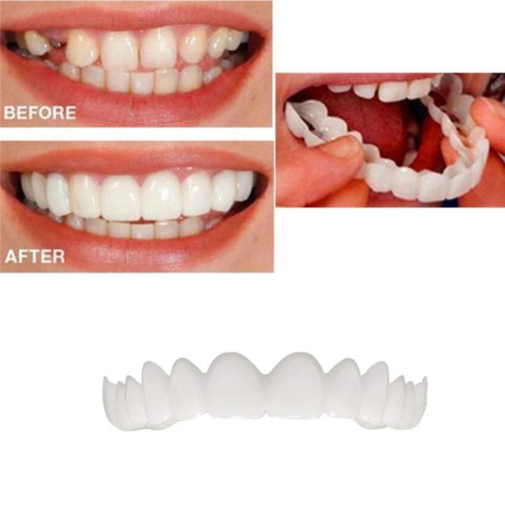 

Natural Cosmetic Tooth Cover Snap-On Upper Beauty Denture Professional Teeth Whitening Comfort Veneers Teeth Beauty Tool