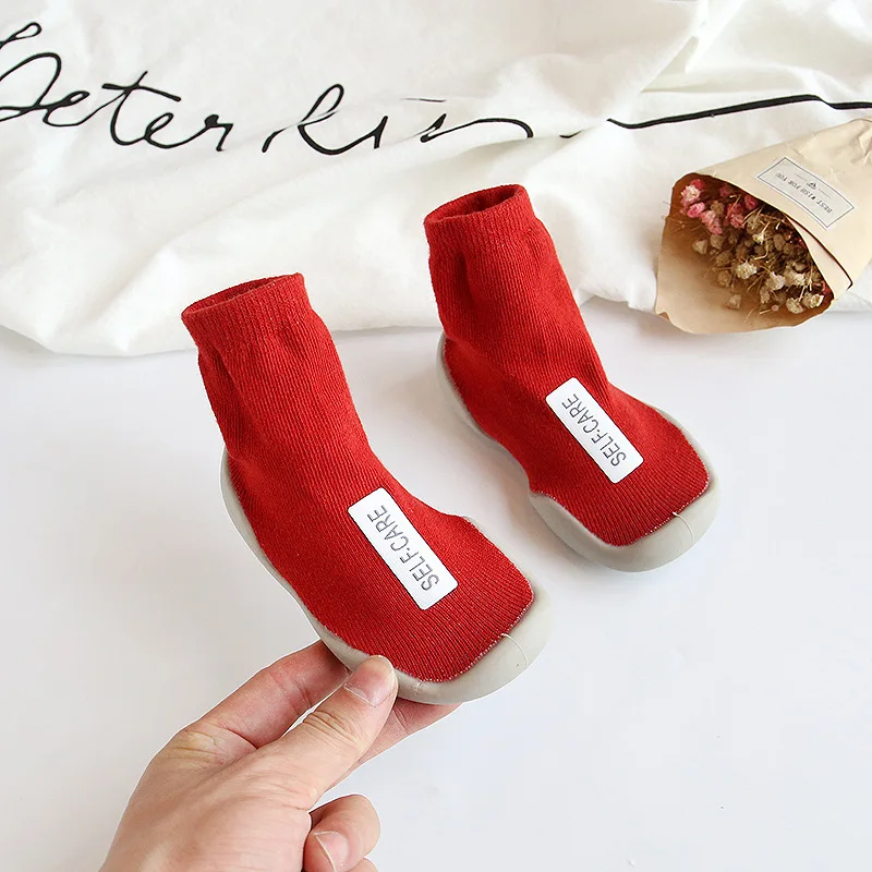 Детские носки обувь для пола домашняя малышей с мягкой резиновой подошвой