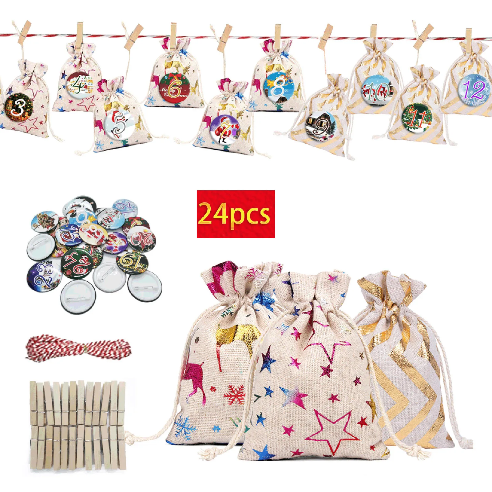 

Burlap Bags With Drawstring 24pcs Small Gift Bag Mixed Color Linen Jewelry Pouches For Gifts And Storage Fabric Birthday Gift