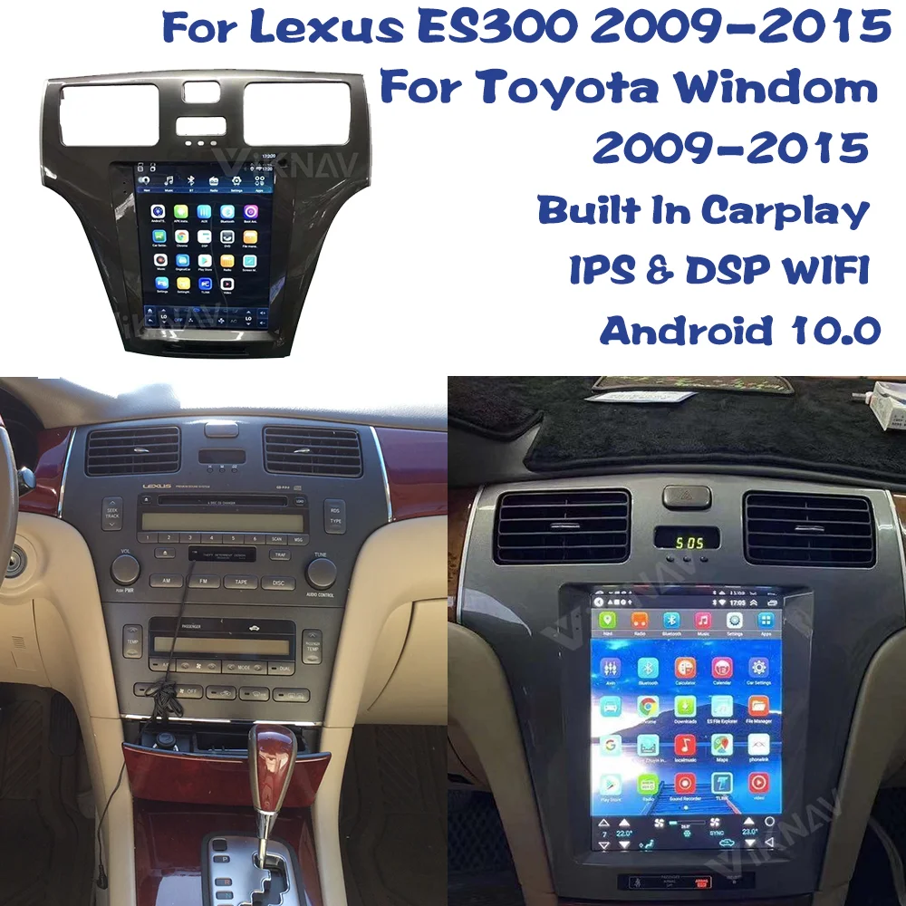 

Автомобильный радиоприемник на Android для Lexus es300, для Toyota Windom 2001-2005, мультимедийный плеер, 10,4 дюйма, GPS-навигация, автомобильный аудиоприемник