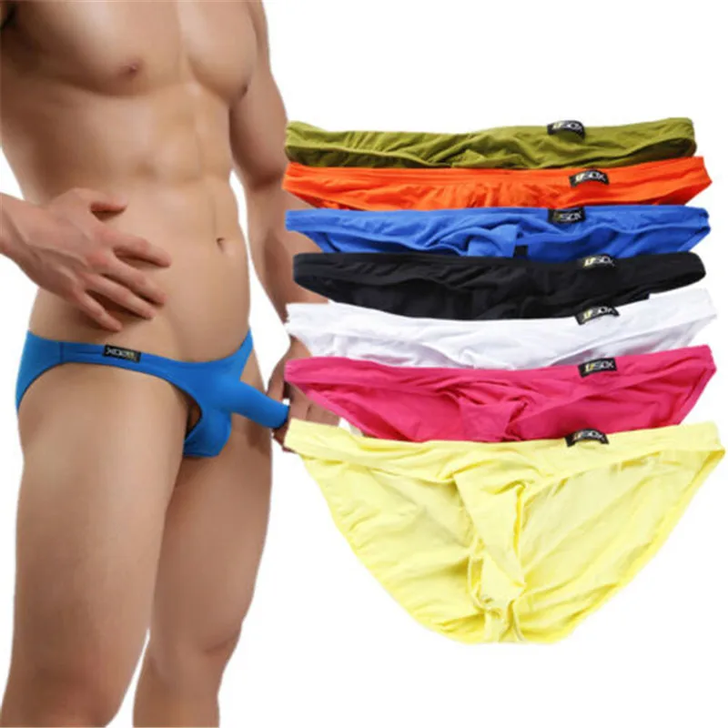 Удобные мужские трусы из мягкого Горячая с отделением для пениса однотонное