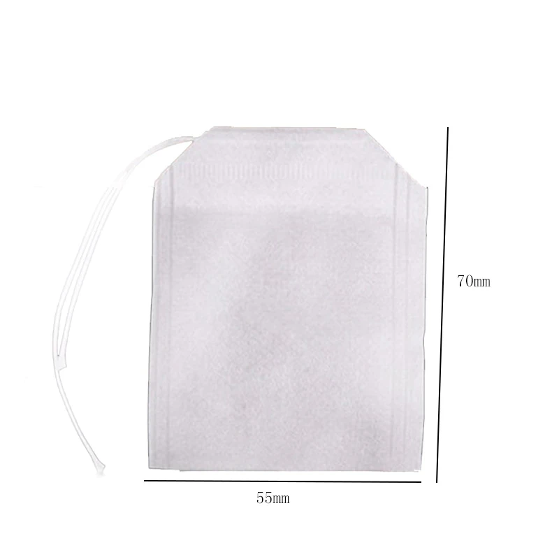 

100Pcs/Lot Teabags 5.5 x 7CM Empty Scented Tea Bags With String Heal Seal Filter Paper for Herb Loose Tea Bolsas de te
