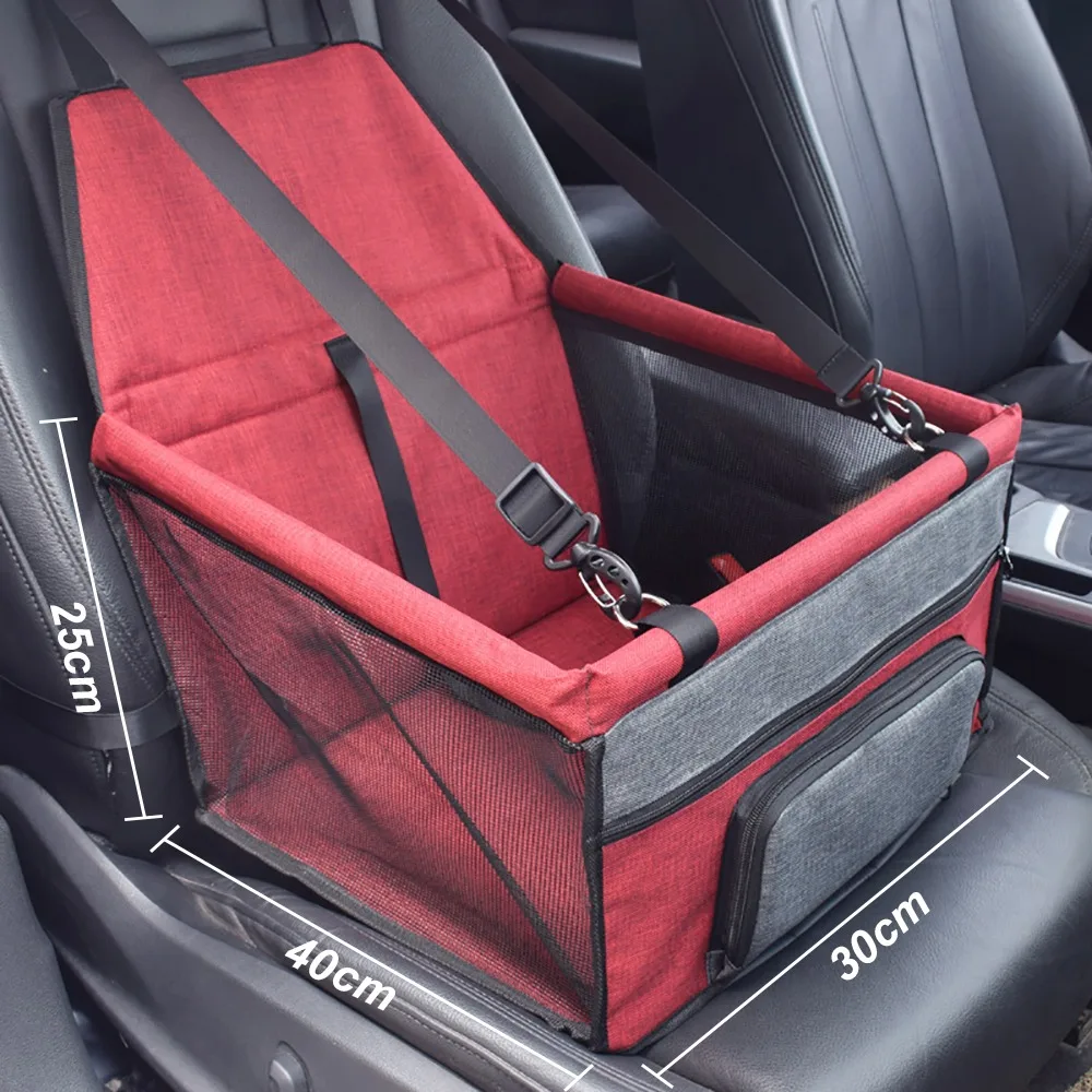 

Pet Dog Mat Basket Dog Carrier Box Bags Car Breathable Cage Safety Leash Booster Seat with Strap Seat Protector Dog Accessories
