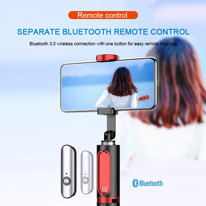 Bluetooth селфи палка штатив все в одном раздвижной Алюминиевый мини с беспроводным