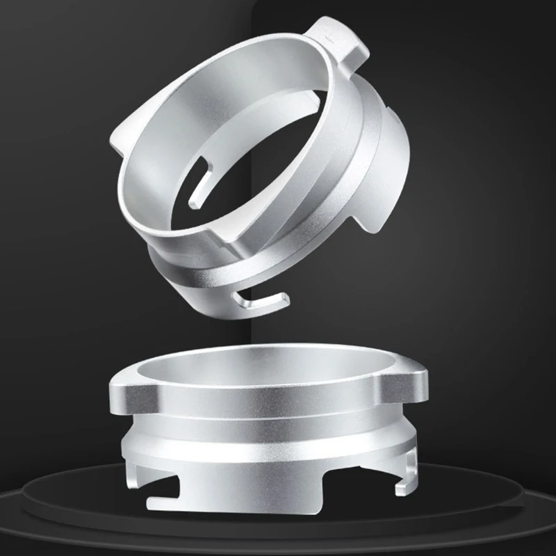 

Handle Dedicated Coffee Dosing Ring Rotatable Aluminum Alloy Coffee Powder Receiving Loop Espresso Dosing Funnel Parts