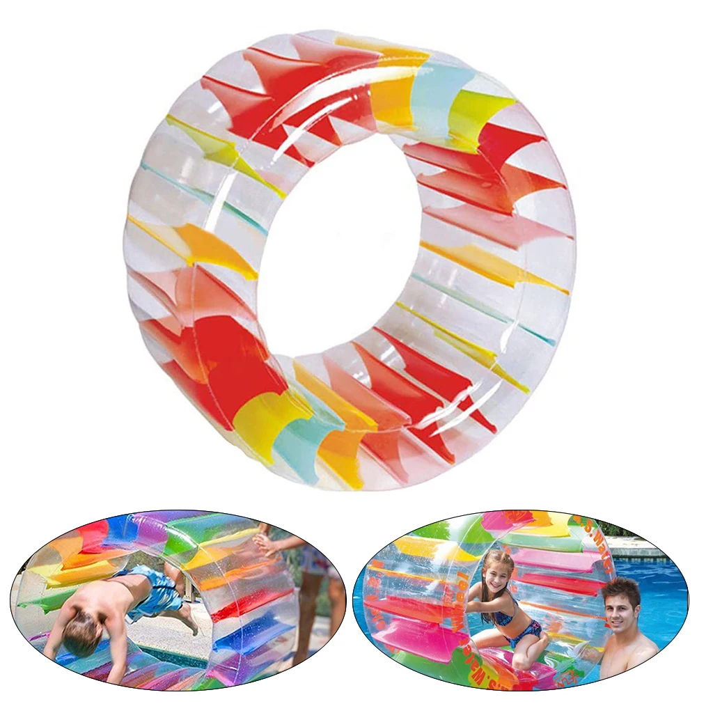 

Colorful Inflatable Water Wheel Roller Float Giant Roll Ball For Kids Boys Girls Swimming Pool Toys Crawling Roller Toy