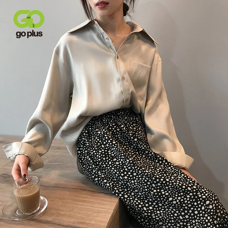 Женская винтажная блузка GOPLUS размера плюс женская одежда 2020 Blusas De Mujer Femme Nouveaute Blusen