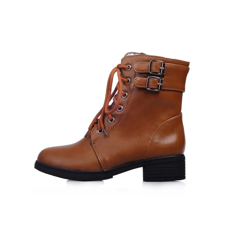 

Big Size 9 10 11 12 boots women shoes ankle boots for women ladies boots shoes woman winter Cross strap with willow buckle