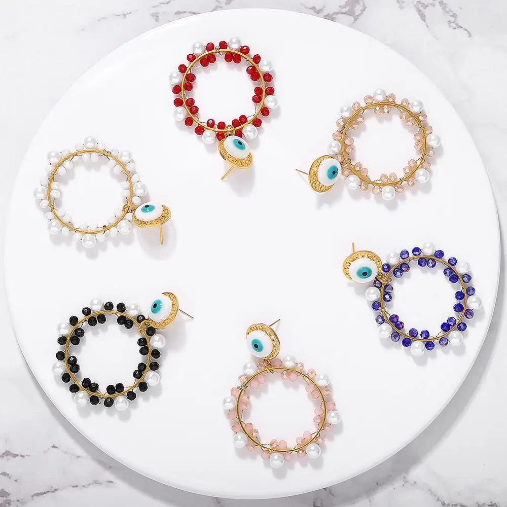 Женские серьги подвески с искусственным жемчугом классические элегантные для