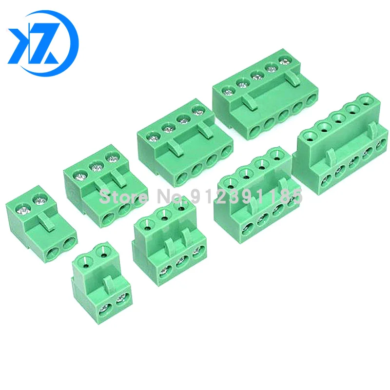 

5 шт./лот HT5.08 2P/3P/4P/5P/8P подключаемый сквозной клемма с отверстием 300 в 10A KF2EDGK 5,08 мм Шаг коннектора печатной платы винтовой клемммный блок