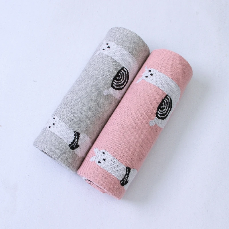 

Baby Blankets Knitted Newborn Swaddle Stroller Bedding Wrap Cartoon Alpaca Quilt A2UB