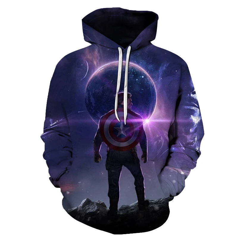 Модные толстовки с 3D принтом Капитан Америка Мужская толстовка дизайн Стива