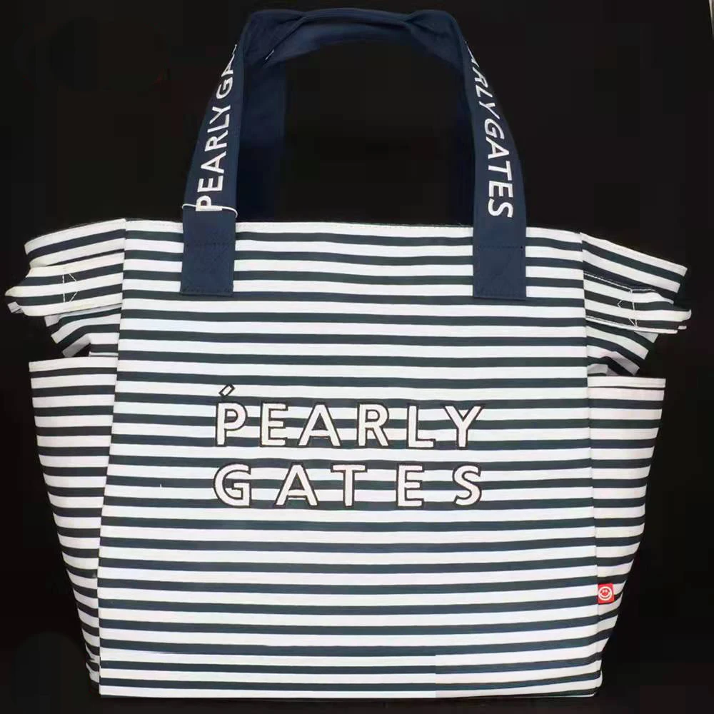 Golf Clothing Bag Stripe Big Handbag Large Storage Bag