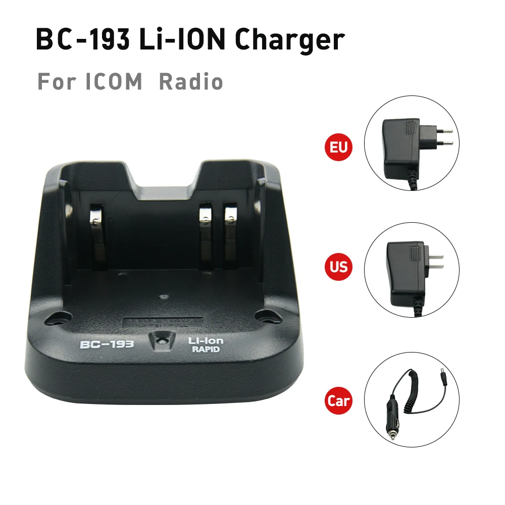 BC-193 Li-Ion Quick Charger for ICOM BP-264 IC-F3011 F4011 F3101D IC-V80 IC-T70 IC-F27SR F4002 F3001 F4001 F4003 Two Way Radio