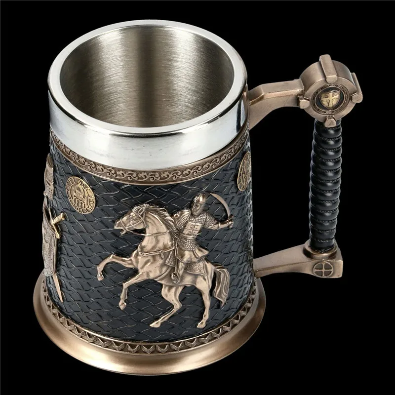 Кружка с 3D воином из стальной смолы лучший подарок на веер чашка для пива кофе
