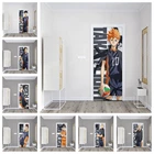 Декор на дверь HD Японское Аниме Haikyuu! Самоклеящиеся водонепроницаемые наклейки на дверь, плакаты, наклейки на стену, украшение детской комнаты
