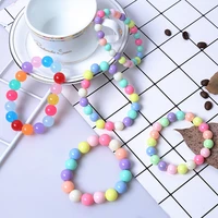 new cute candy color acrylic bead bracelets for childrens kawaii colorful handmade star bead bracelet decoration