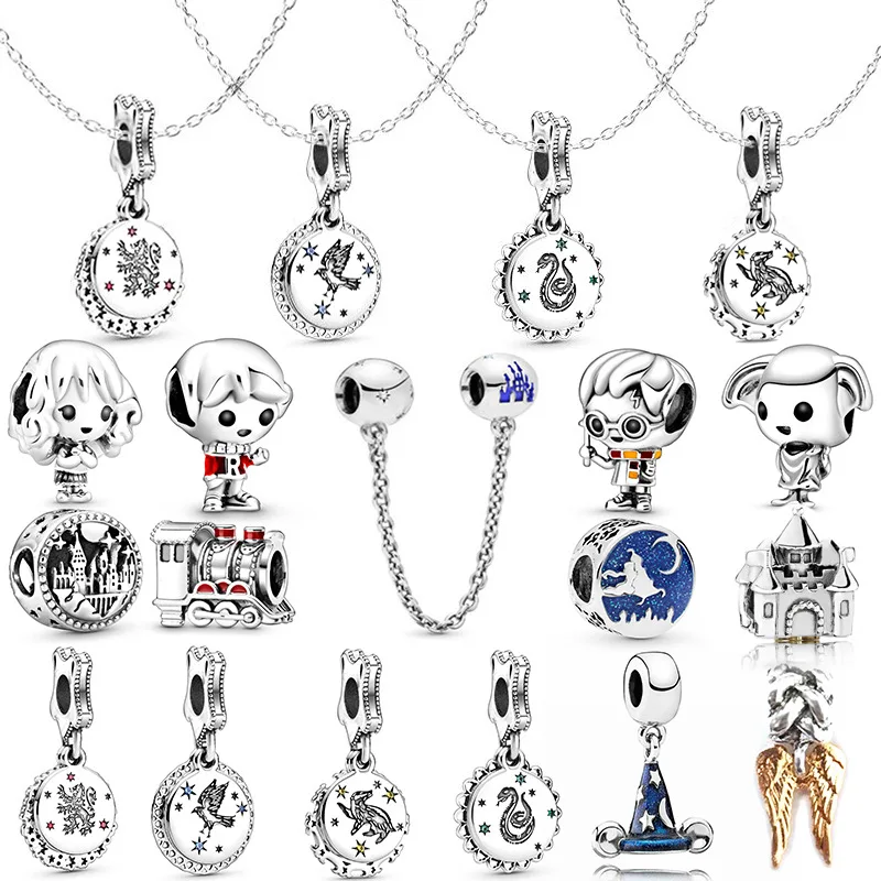 

Hot Sale 925 Sterling Silver Series Magic Castle Charms Beads Fit Original Pandora Bracelet Bangle Making Fashion Jewelry Gift