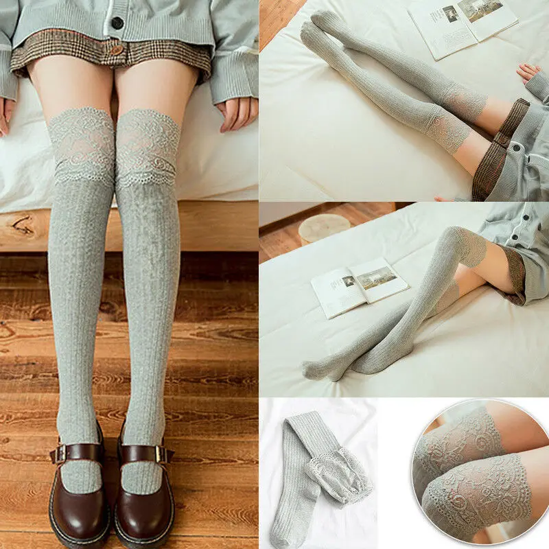 Хит продаж модные сексуальные теплые Гольфы выше колена длинные хлопковые чулки