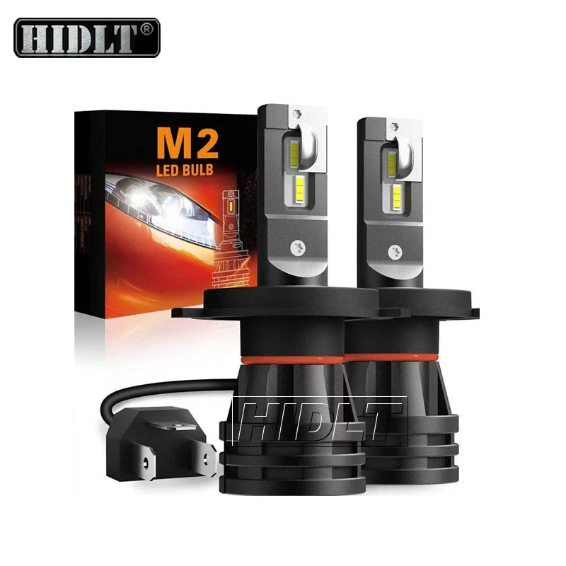 HIDLT 2 шт. H4 светодиодный комплект фар 12V 24V Мини Размеры авто налобный фонарь лампа