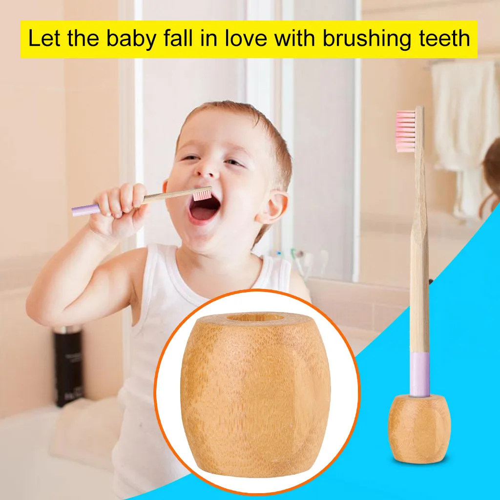 Портативный чехол для зубной щетки из натурального бамбука путешествий