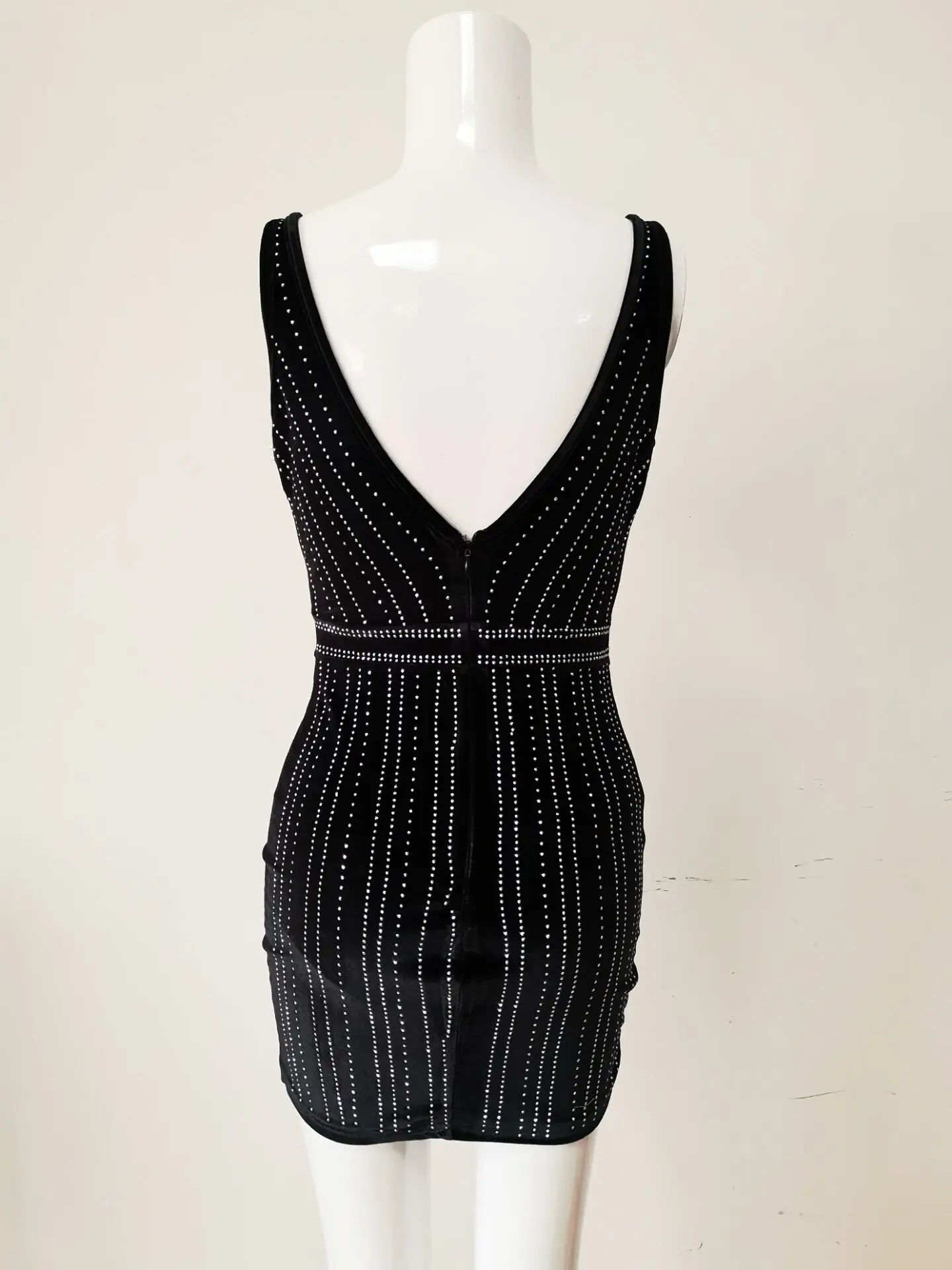 Women Luxury Sexy Backless Mesh Pearl Black Bodycon Summer Dress 2020 Designer Evening Party Vestido | Женская одежда
