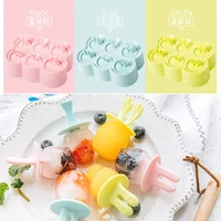 6 cell silicone ice cream mold popsicle molds diy 3d animal shape dessert freezer fruit juice ice pop maker mould ice lolly mold
