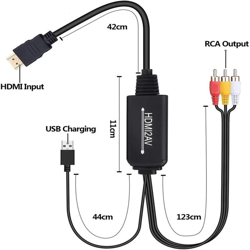 1080P HDMI в AV Line компьютерный Millet Barley Box видео HD интерфейс для старого телевизора