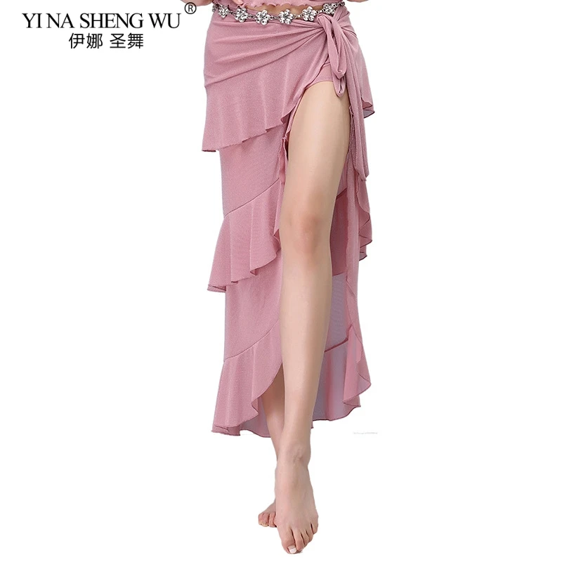 

Silver Silk Wire Crimping Skirt Belly Dance Women Belly Dance Skirt Belly Dance Curling Skirts Costumes with Belt
