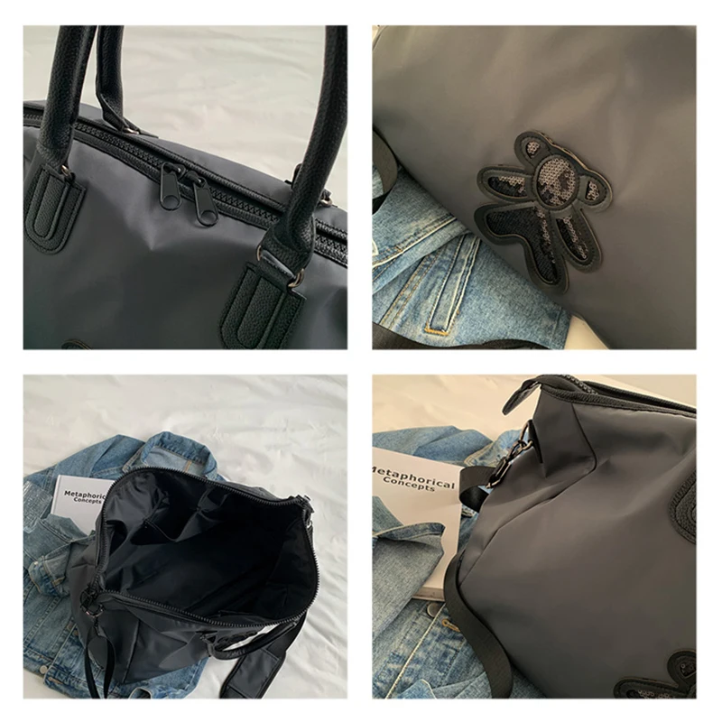 2022 Travel Duffles Handbag Women and Men Large Nylon Luxury Handbag Casual Fashion Travel Tote Bag Weekend Female Shoulder Bags