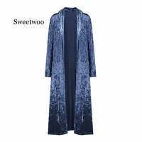 2020 new autumn new long sleeve velvet kimono cardigan women casual fashion long kimono women jackets