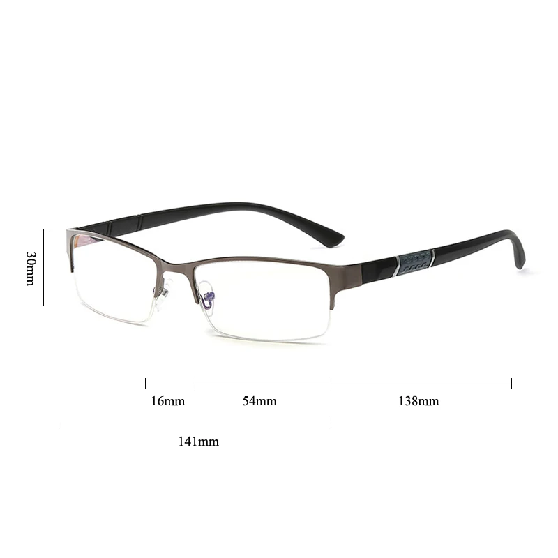 

Seemfly Metal Half Frame Finished Myopia Glasses Anti Blue Rays Retro Nearsighted Eyeglasses 0 -0.5 -1 -1.5 -2 -2.5 -3 -4 -5 -6