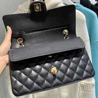 top designer caviar 100 genuine leather ladies handbags ladies cowhide handbags wallets ladies messenger bags qui stitched fla