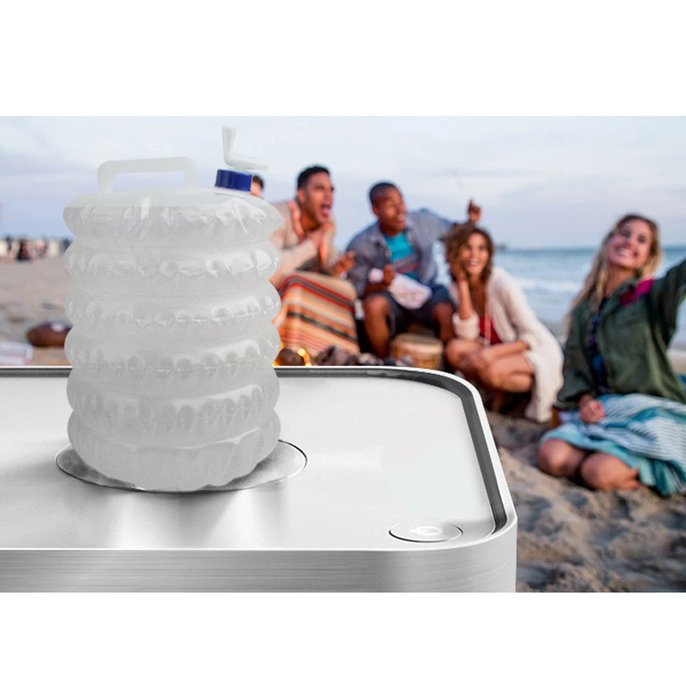 Открытый ведро воды стакан для хранения 5/10/15L Складной PE пищевой пластик вода