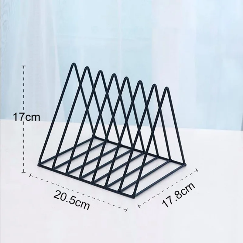 Скандинавский треугольник простой из кованого железа Настольный стеллаж для