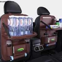 pu leather pad bag car seat back organizer tray travel storage bag foldable dining table for hyundai ix25 ix35 ix55 ix20