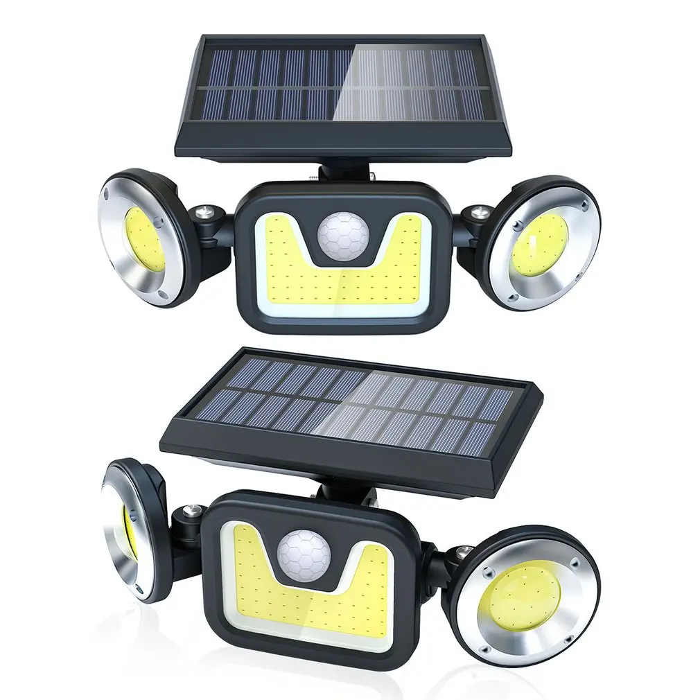

2pcs Solar Lights For Outdoor Use With Motion Sensor 83 COB Solar Lamp Outdoor Floodlight 3 Modes 2400mAh Wall Light Garden