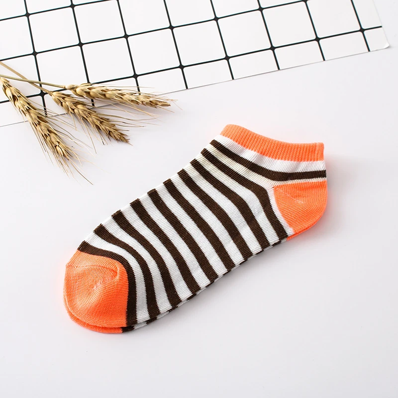 1 пара женские повседневные удобные короткие носки ярких цветов хлопковые