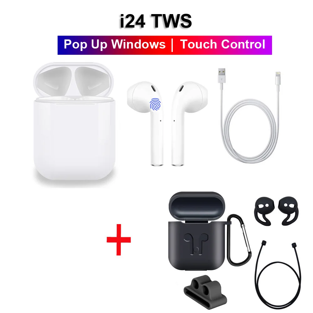 i24 and sport kit I9S i24 TWS мини беспроводные наушники Bluetooth 5,0 гарнитура наушники с микрофоном для iPhone Xiaomi huawei - Цвет: i24 and sport kit