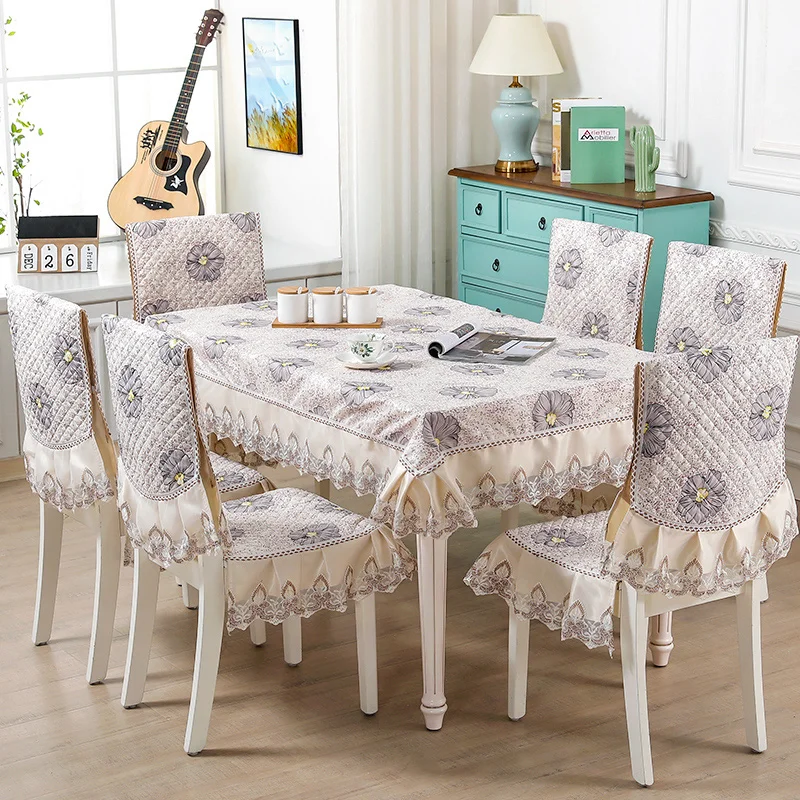 Новый пасторальный Стиль прямоугольная скатерть/туалетный столик и стул Чехлы