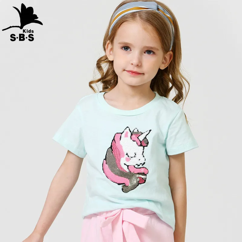 Летняя модная футболка унисекс с единорогом детская белая короткими рукавами