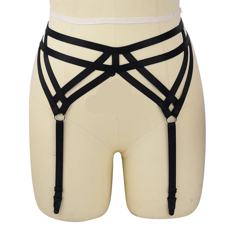 

Women Strappy Leg Garter Belt Waist Leg Suspender Caged Punk Gothic Elastic Dance Cosplay Rave Clothing Body leg harness